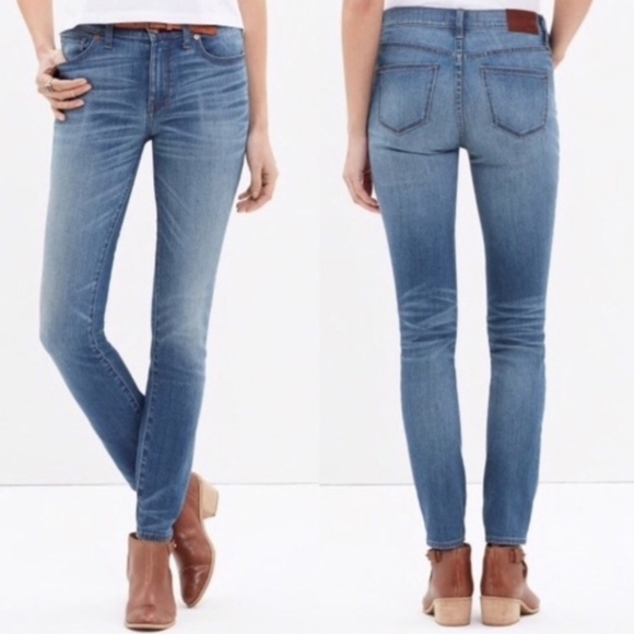 Madewell Denim - Madewell High Riser Skinny Jeans in Thom Wash 29